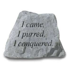   Garden Stone Cat Memorial: Purred and Conquered: Patio, Lawn & Garden