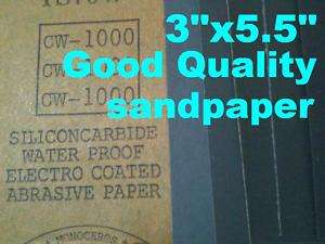 400 2000 Grit Good Quality Wet SANDPAPER 3x5.5 18 pcs  