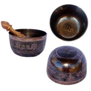  Tibetan Brown Singing Bowl  5 Inches 