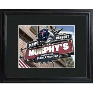 Houston Texans NFL Pub Sign in Wood Frame  Sports 