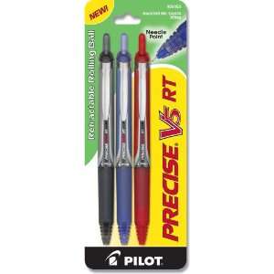 Pilot Precise V5 RT Retractable Rolling Ball Pen, Extra Fine Point, 3 