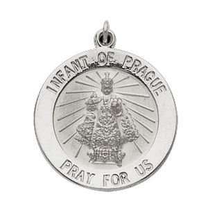  Rd Infant Of Prague Pend Medal Sterling Silver Jewelry