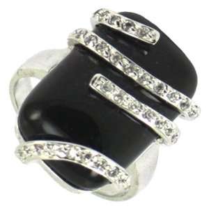  Rectangular Black Onyx Ring Jewelry