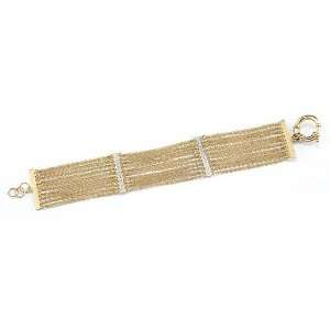   muliti strand bracelet, enhanced with pave set diamond bars. Jewelry