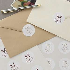 Initial Monogram Personalized Stationery Envelope Seals