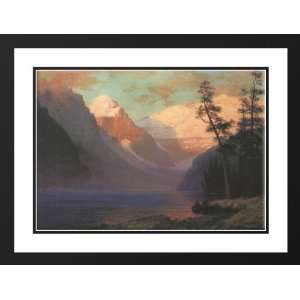   Framed and Double Matted Evening Glow, Lake Louise