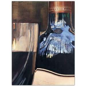    Wine Reflections by David Wendel  14x19 Canvas Art COA Electronics