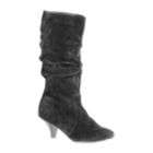 IM Link Black Faux Suede Shag Toddler Girls Mid Calf Trendy Boots 10