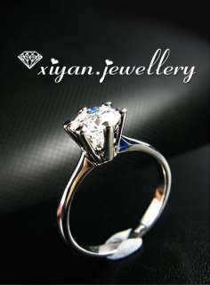 Classical Round Brilliant Cut Swarovski Crystal Ring  