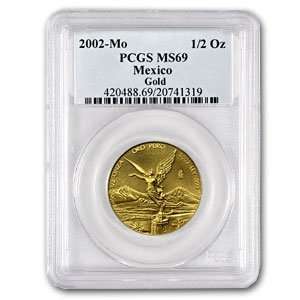  2002 1/2 oz Gold Mexican Libertad MS 69 PCGS: Toys & Games