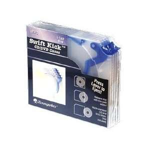  Baumgartens 60313 Swift Kick Plastic CD/DVD Cases, Blue, 5 