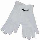 Usher Gloves w/ Cross LG   White Cotton   10 Pairs   NEW