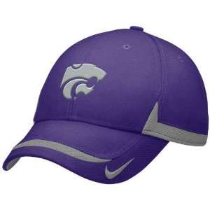  Nike Kansas State Wildcats Purple Coaches Adjustable Hat 