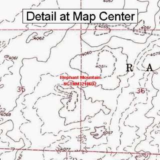 USGS Topographic Quadrangle Map   Elephant Mountain, New Mexico 