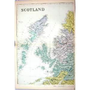   Map C1884 Scotland Western Isles Skye Rum Harris Uist: Home & Kitchen