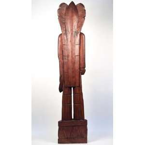  6.5 Foot Solid Wood Cigar Store Indian   Stained: Home 