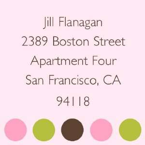  PINK DOTS ADDRESS LABELS: Office Products