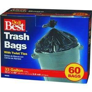  Trash Bag, 33GAL/60CT TRASH BAGS: Home Improvement