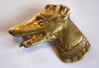 Greyhound, Whippet or Lurcher type Dog Bronze Pin Badge