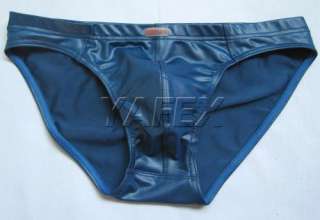 Sexy Men’s Underwear Briefs M L XL Faux Leather Nwt  