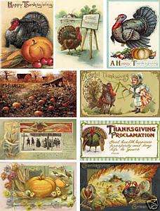 Vintage Thanksgiving Postcard Collage Sheet A43  