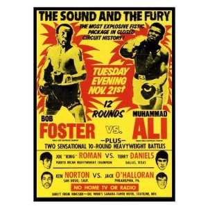   Prints Muhammad Ali vs Foster   Boxing   40x30cm