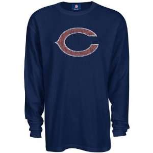 : Reebok Chicago Bears Youth Navy Blue Faded Logo Long Sleeve Thermal 