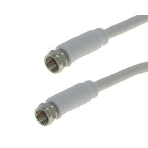    25 RG6U White Coax Cable with F Male Connectors: Electronics