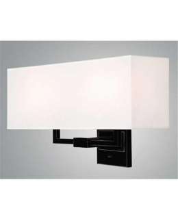 MODERN CONTEMPORARY BLACK / OFF WHITE SHADE WALL SCONCE LIGHTING 