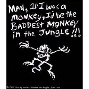  Baddest Monkey In The Jungle Sticker Toys & Games