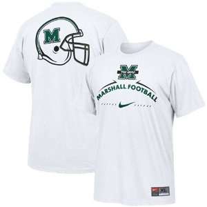 Nike Marshall Thundering Herd White Practice T shirt  