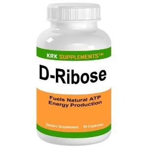  D Ribose 400mg 90 capsules Natural ATP Energy KRK 