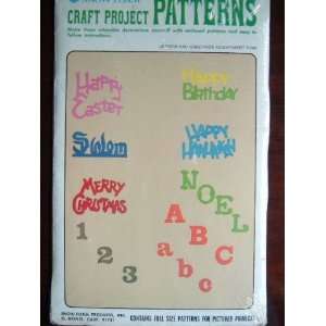  CRAFT PROJECT PATTERNS   LETTERS AND GREETINGS ASSORTMENT 