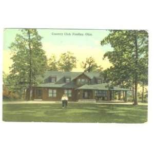  Country Club Postcard Findlay Ohio 1913 