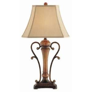  Amber Bead and Scroll Iron Table Lamp: Home Improvement