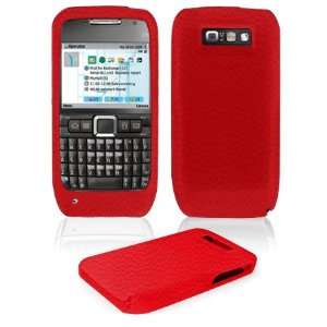  Premium   Nokia E71 FEEL Silicon Skin Red   Faceplate 