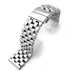 22mm SUPER Engineer Solid Stainless Steel Watch Band Deployment Clasp 
