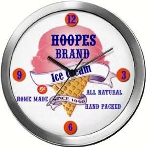  HOOPES 14 Inch Ice Cream Metal Clock Quartz Movement 