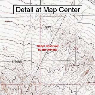 USGS Topographic Quadrangle Map   Weber Reservoir, Nevada (Folded 