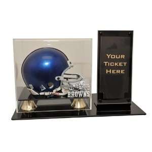  Cleveland Browns Mini Helmet and Ticket Display Case 