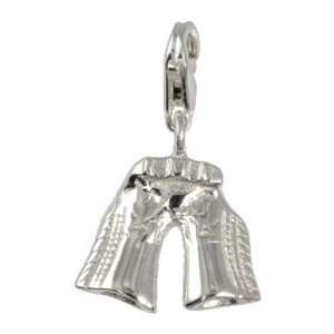 SilberDream Charm wild west pants, 925 Sterling Silver Charms Pendant 