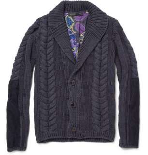  Clothing  Knitwear  Cardigans  Aran Knit Silk and 