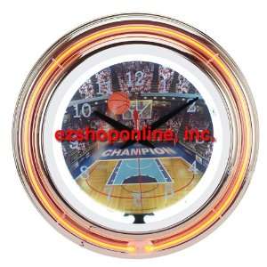 Sports Mania Basketball Theme Double Neon Clock:  Home 
