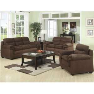  3PC Casual Upholstered Sofa, Loveseat, and Chair Set