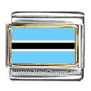  Botswana Photo Flag Italian Charm Bracelet Jewelry Link 