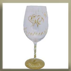  50th Anniversary Wine Glass