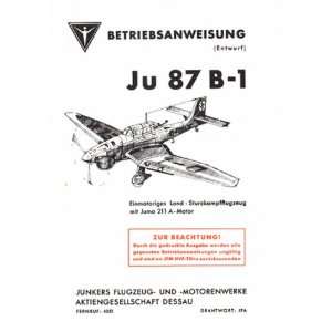   Junkers Ju 87 B 1 Aircraft Handbook Betriebsanleitung Manual Junkers
