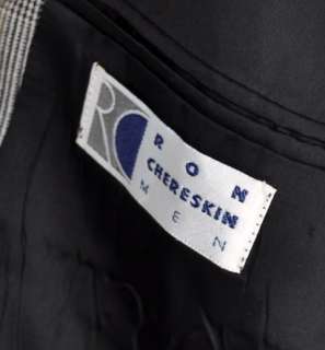 40R Ron Chereskin Gray Glen Plaid Two Button Wool Suit  