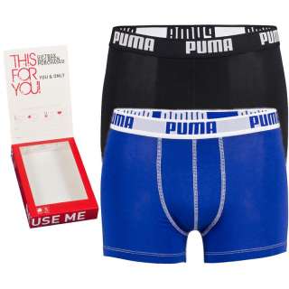 Puma 2er Pack Boxershorts Boxer Pant GIFTBOX blau schwarz S M L XL NEU 
