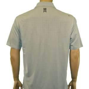  Nike Tiger Woods Platinum Polo Shirt w/TW ribbon logo Size 